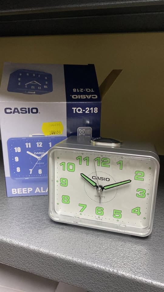 RELOJ DESPERTADOR CASIO ANÁLOGO TQ-218-G