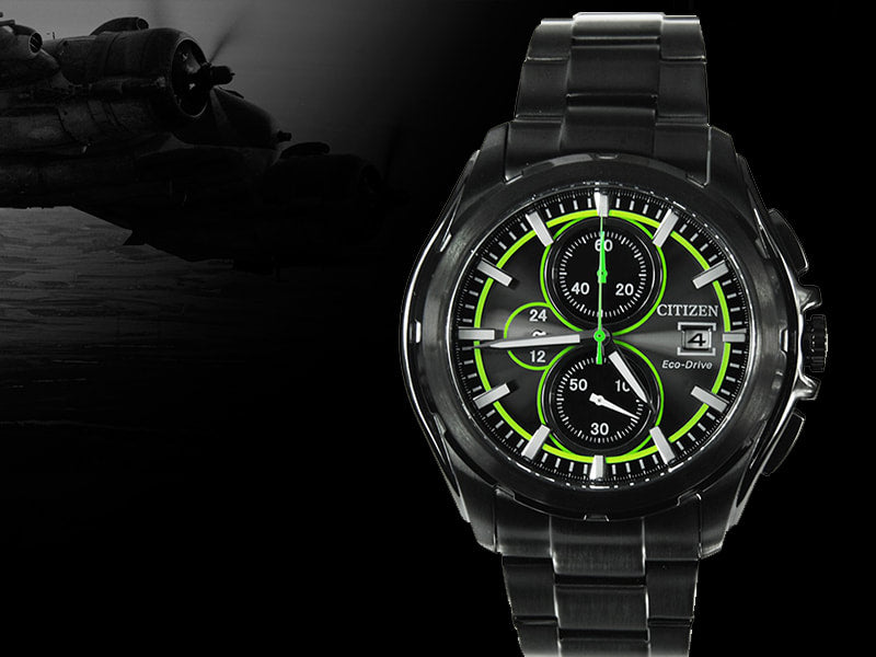 RELOJ CITIZEN 51E ECO-DRIVE GREEN