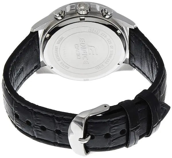 RELOJ CASIO EDIFICE CUERO NEGRO/ CROMADO