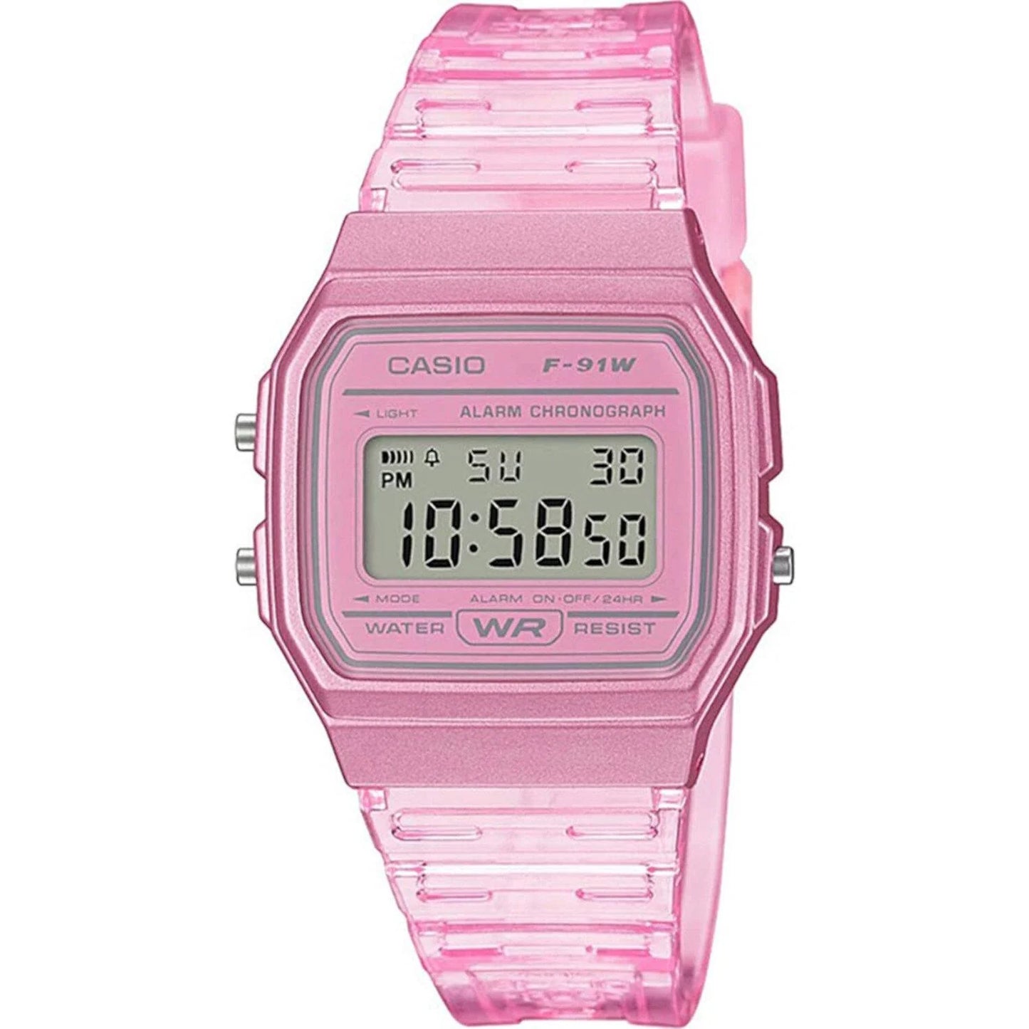 RELOJ CASIO DIGITAL RETRO F91 ROSA
