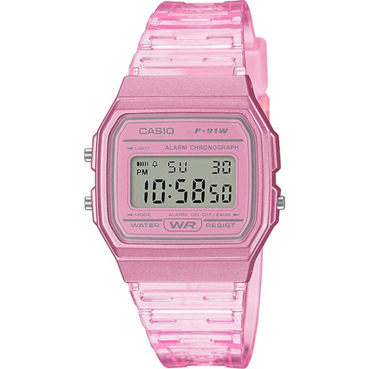 RELOJ CASIO DIGITAL RETRO F91 ROSA