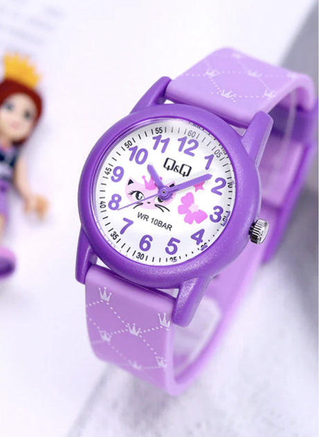 RELOJ Q&Q 14Y GATITA