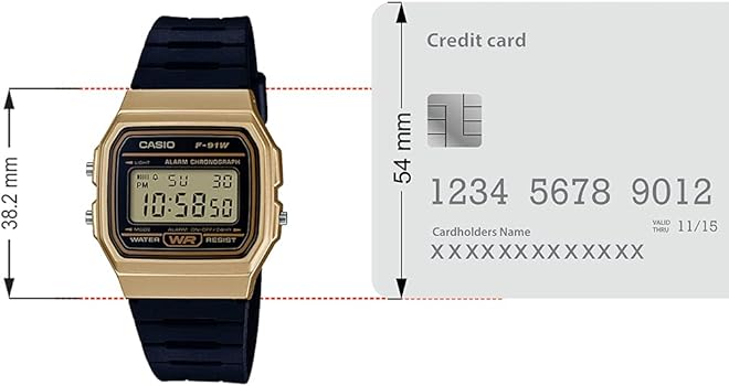 RELOJ CASIO RESINA DORADO/ NEGRO 9A