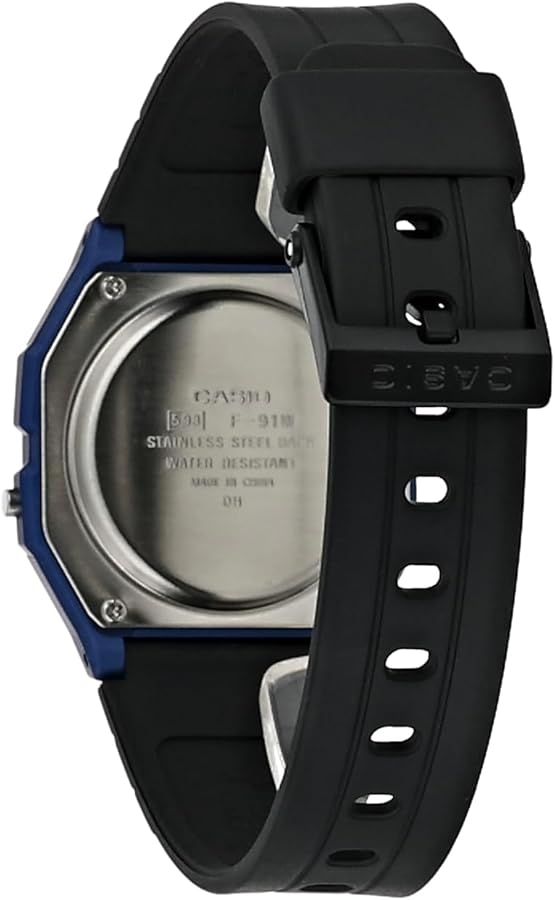 RELOJ CASIO RESINA AZUL/ NEGRO F-91