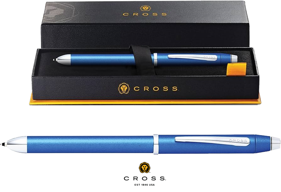 BOLÍGRAFO TECH3+ STYLUS AZUL CROMADO