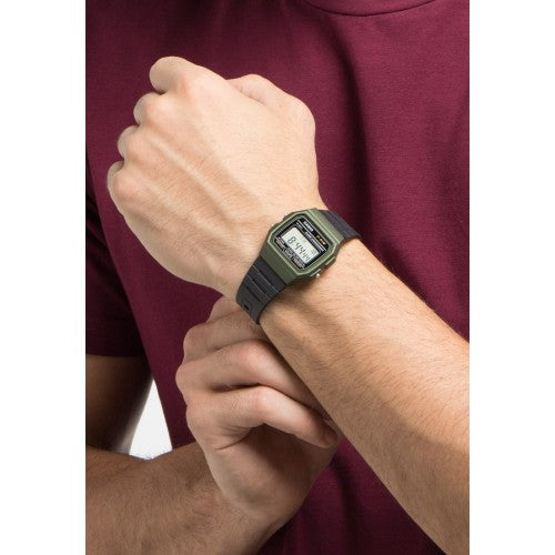 RELOJ CASIO RESINA VERDE/ NEGRO F-91