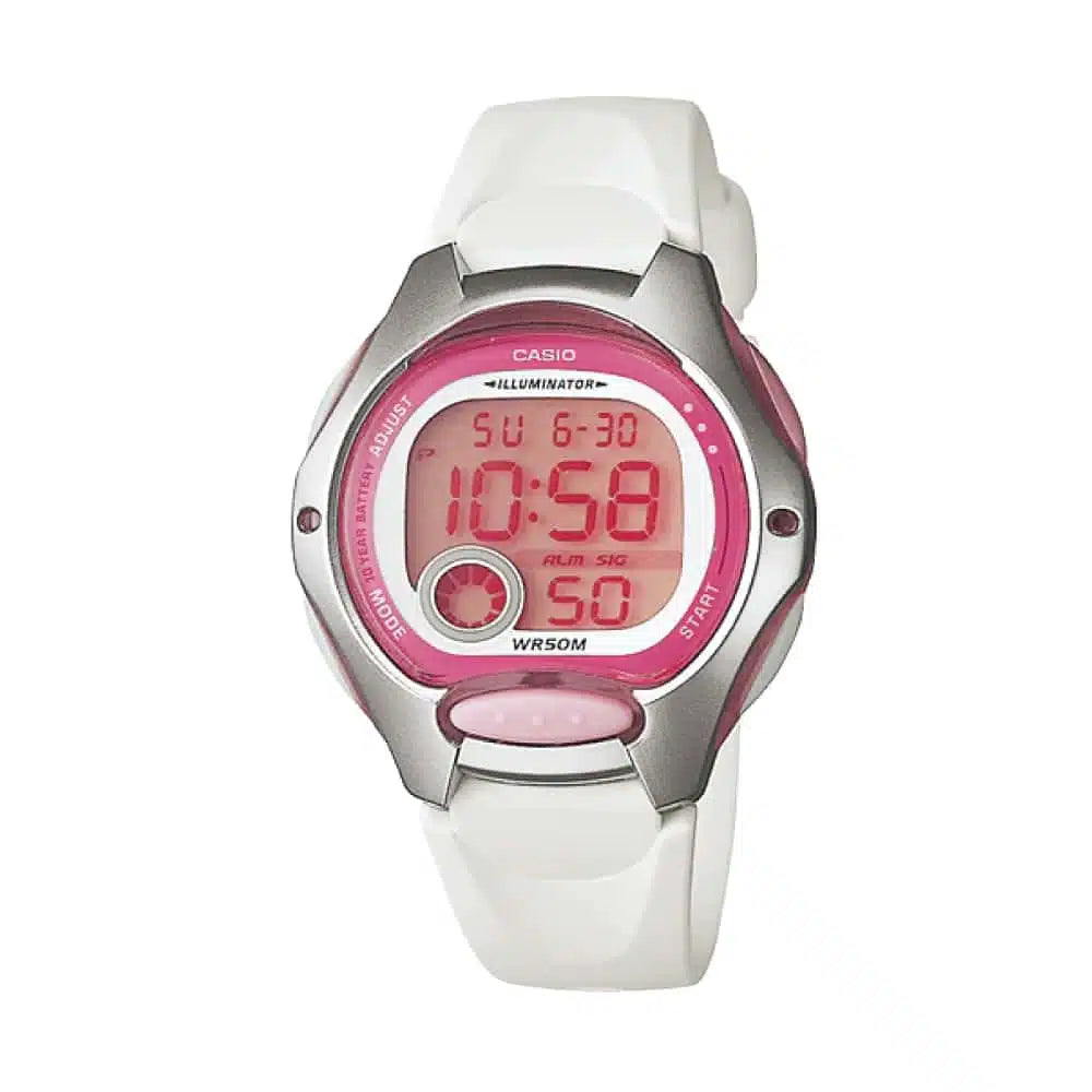 RELOJ CASIO DIGITAL 7AV GRIS / ROSA