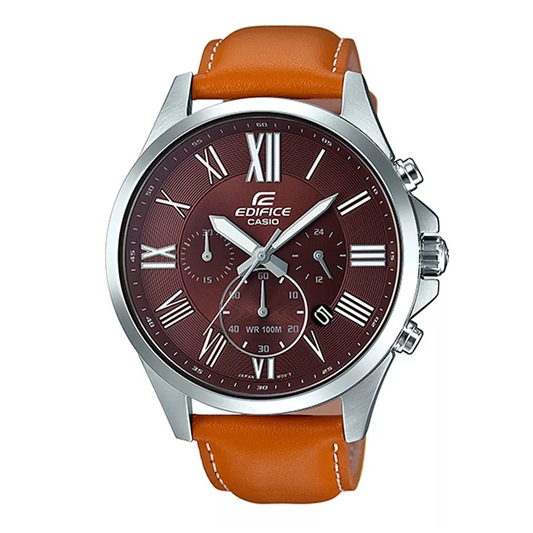 RELOJ CASIO EDIFICE CUERO CAFÉ