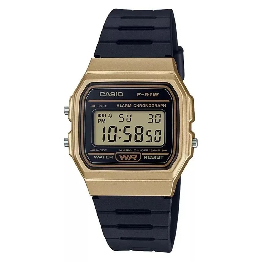 RELOJ CASIO RESINA DORADO/ NEGRO 9A