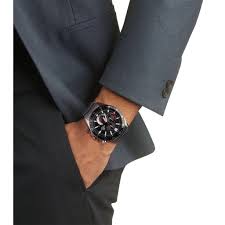 RELOJ CASIO EDIFICE CUERO NEGRO/ROJO