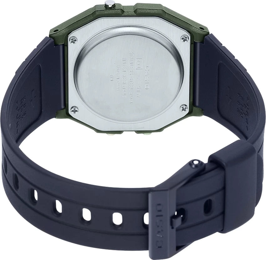 RELOJ CASIO RESINA VERDE/ NEGRO F-91