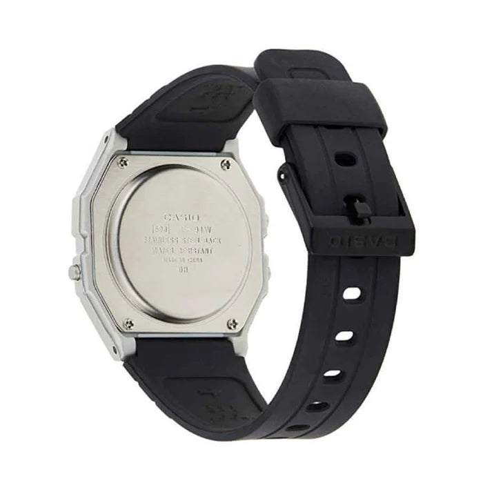RELOJ CASIO RESINA PLATEADO/ NEGRO 9A