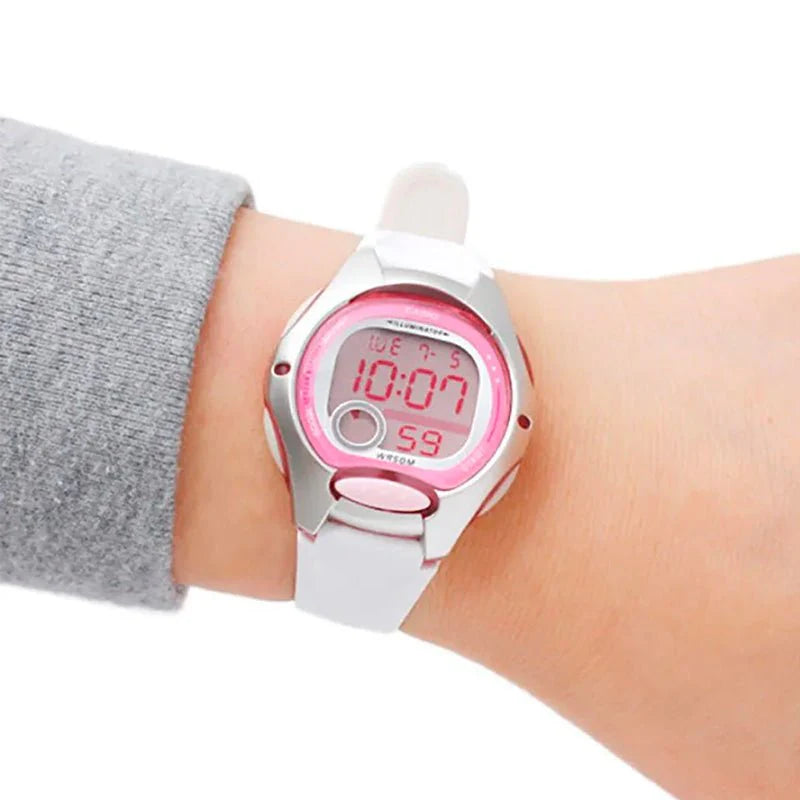 RELOJ CASIO DIGITAL 7AV GRIS / ROSA
